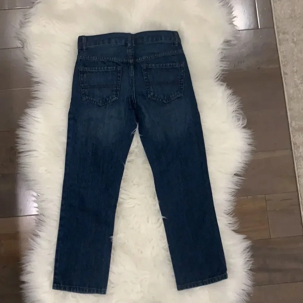 Children’s Place Kids boys straight deep blue jeans size 7 NWT